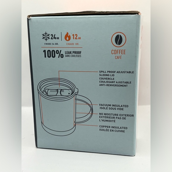 Asobu Ultimate Mug 12Oz Pure Ceramic Insulated Coffee Cup With Lid - Picture 4 of 5